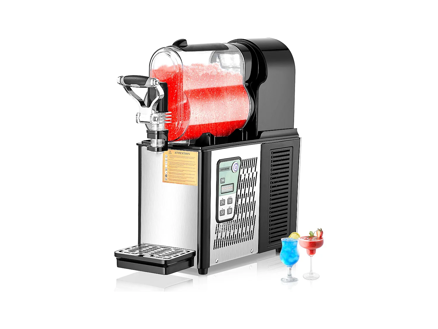 Machine à Granité Commerciale SucceBuy 3 L, Machine à Smoothie Margarita en Acier Inoxydable