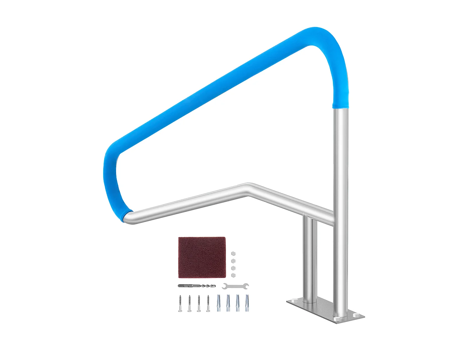 Corrimão de Piscina, SucceBuy Corrimão de Piscina 142×94.5 cm, Corrimão de Aço Inoxidável para Spas e Piscinas