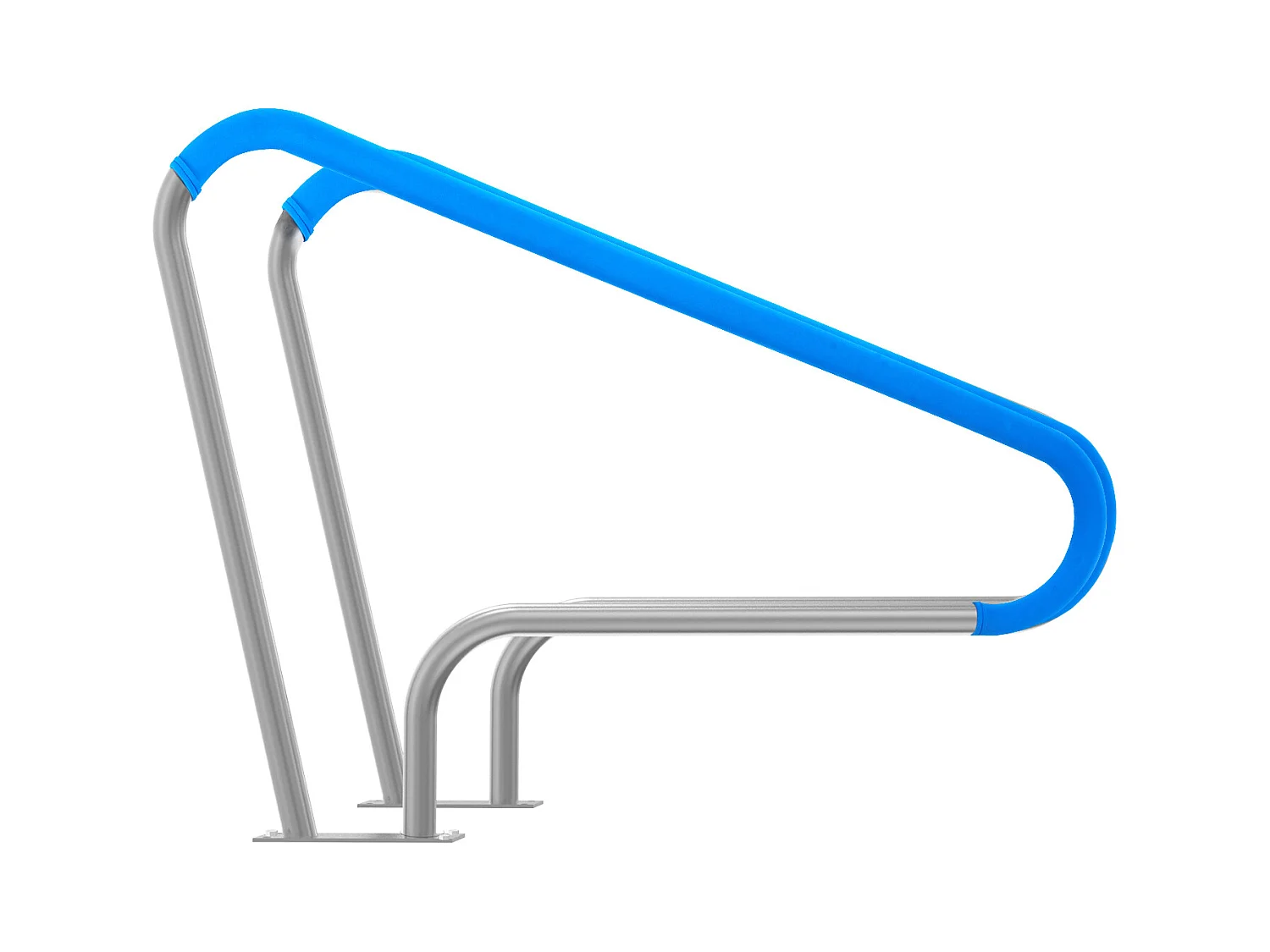 Main Courante de Piscine, SucceBuy Rampe de Piscine 2 Pièces 122×91 cm en Acier Inoxydable avec Plaque de Base pour Spas