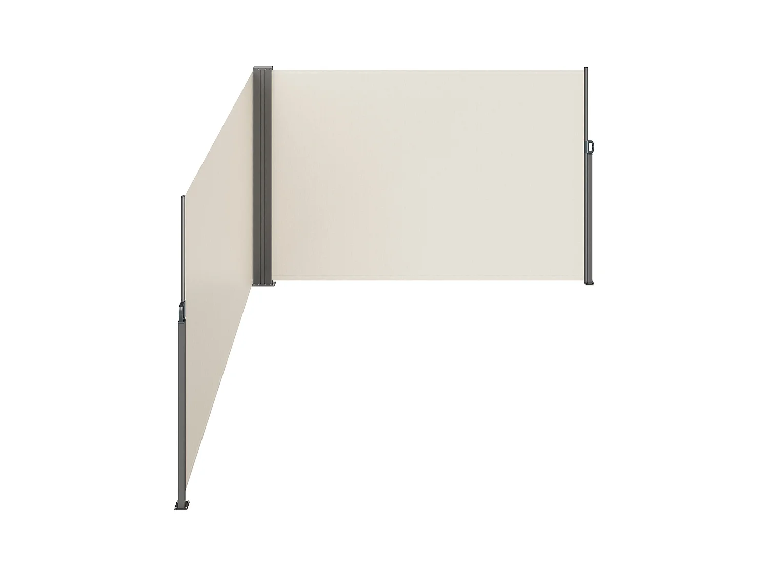 Auvent Latéral Rétractable SucceBuy, 200 x 600 cm, Clôture de Séparation pour Patio