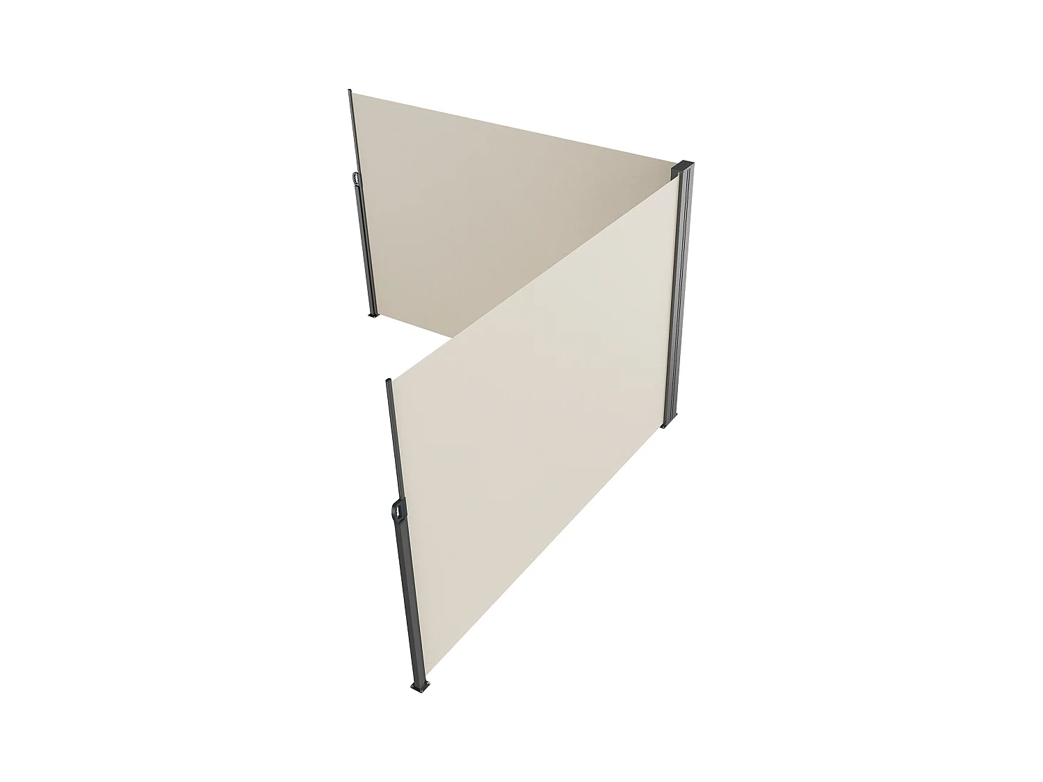 Auvent Latéral Rétractable SucceBuy, 200 x 600 cm, Clôture de Séparation pour Patio