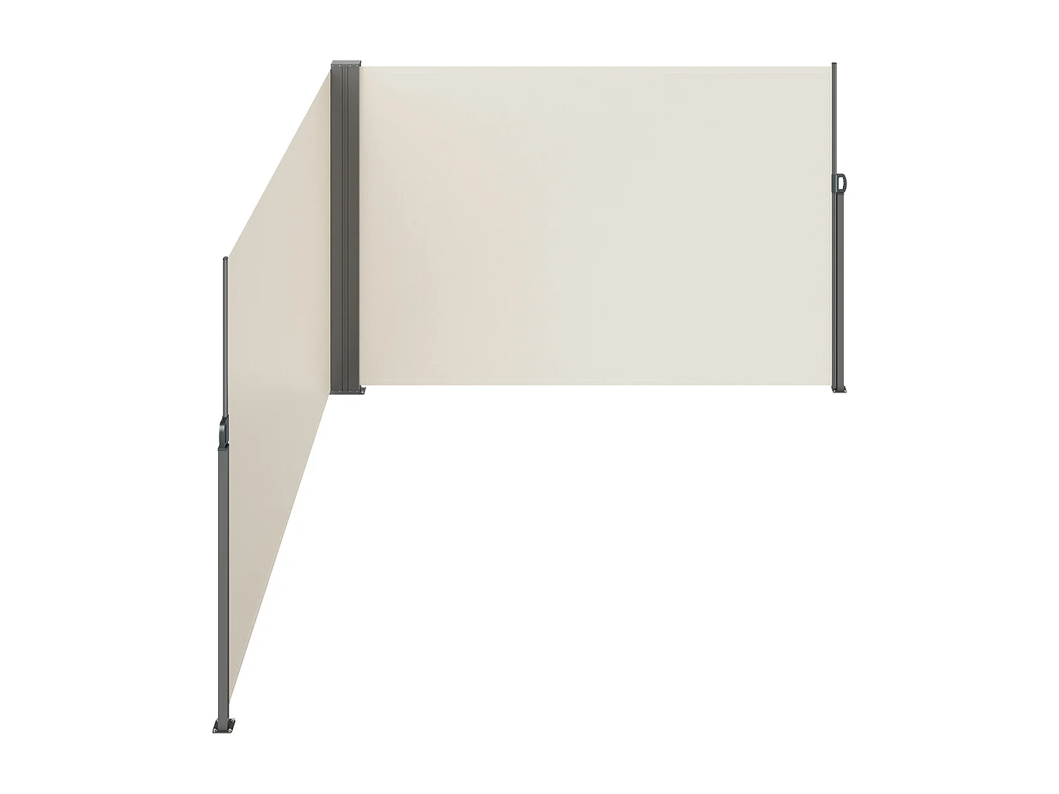 Auvent Latéral Rétractable SucceBuy, 200 x 600 cm, Clôture de Séparation pour Patio