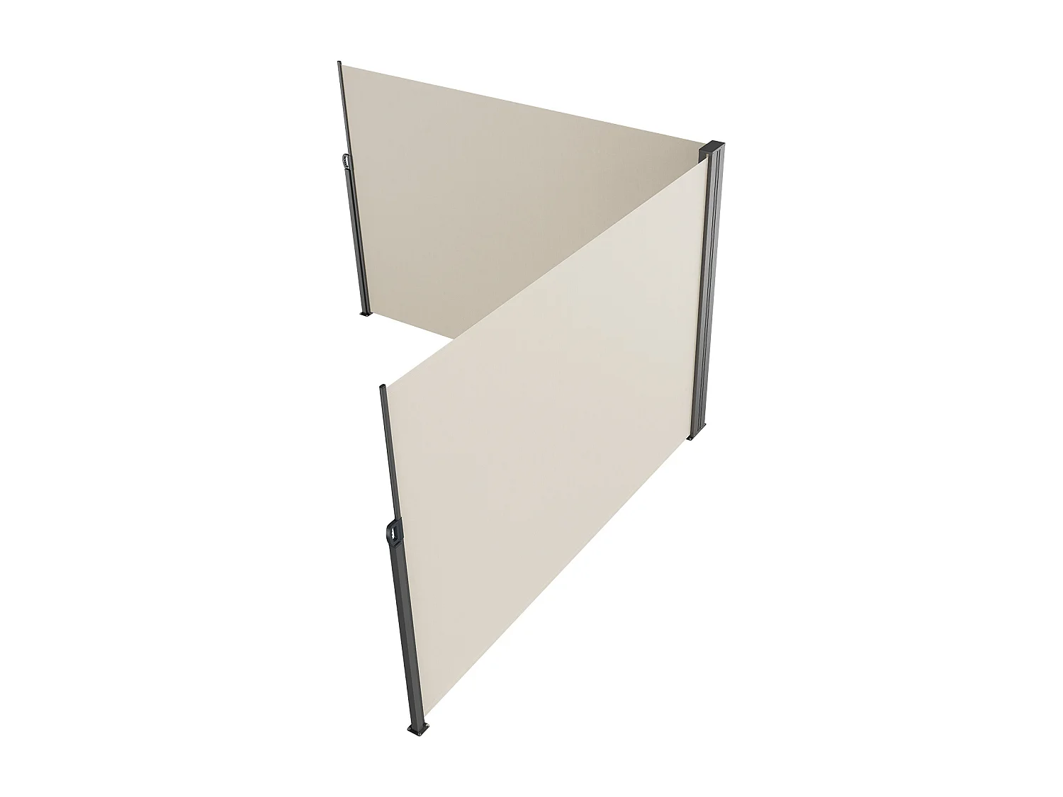 Auvent Latéral Rétractable SucceBuy, 200 x 600 cm, Clôture de Séparation pour Patio