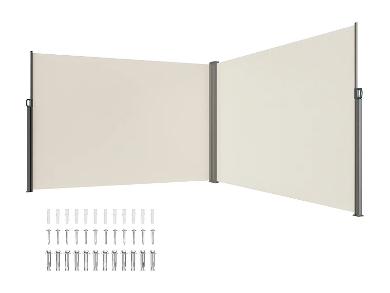 Tendone Laterale Rientrabile SucceBuy, 200 x 600 cm, Classeur di Separazione per Patio