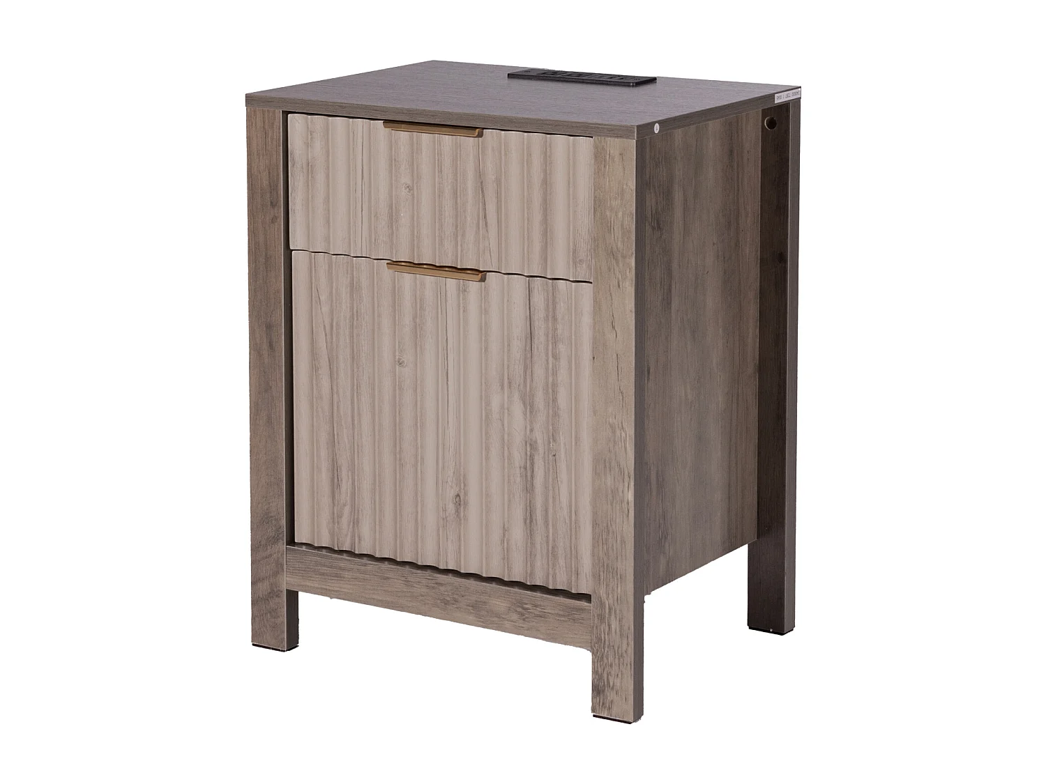 Table d'Appoint SucceBuy, Lot de 2, 3 Niveaux, Gris, avec Ports et Prises USB