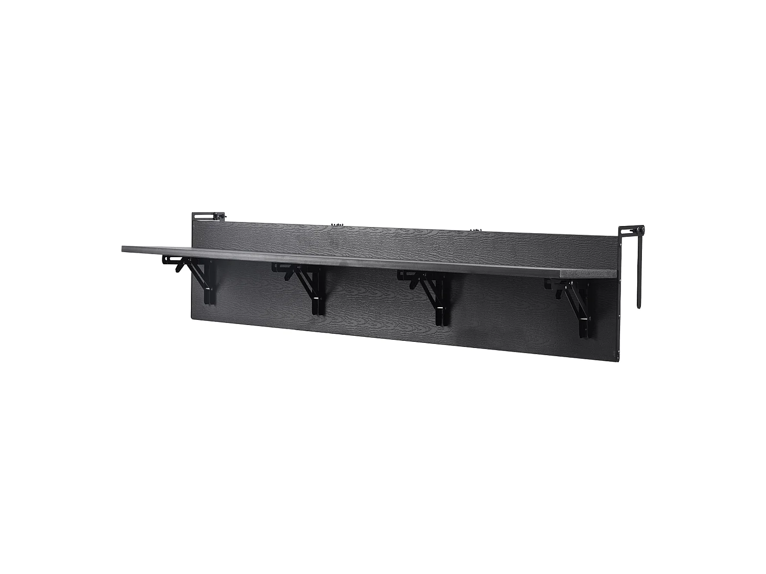 Table Suspendue de Balcon, SucceBuy Table de Balcon Pliable 30 × 150 cm, Table de Bar pour Balustrade de Patio Extérieur