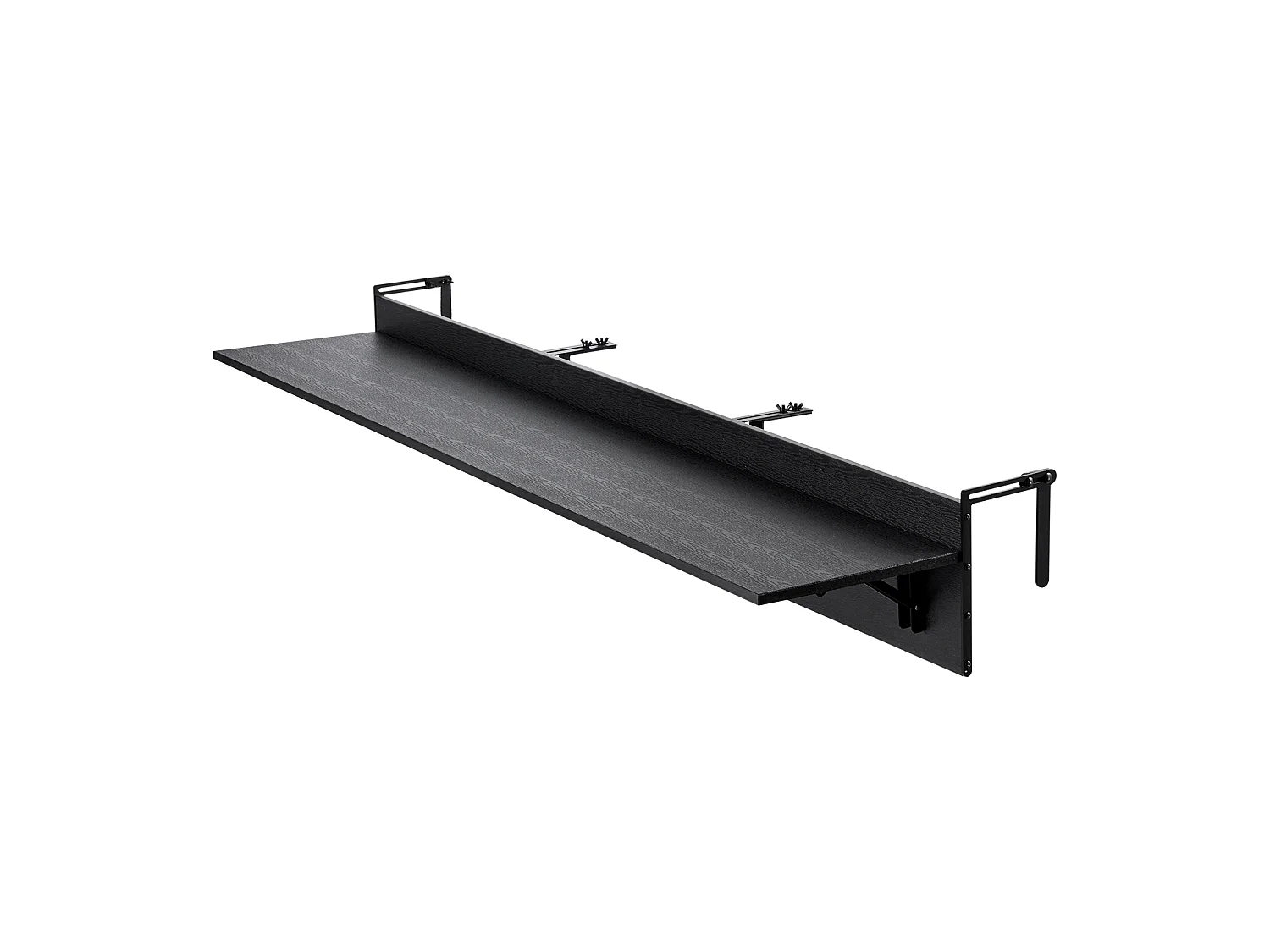 Table Suspendue de Balcon, SucceBuy Table de Balcon Pliable 30 × 150 cm, Table de Bar pour Balustrade de Patio Extérieur