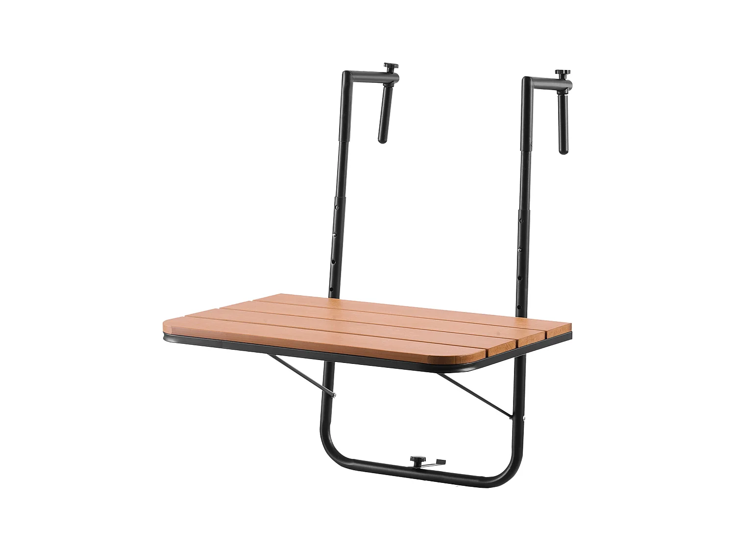 Table Suspendue de Balcon, SucceBuy Table Suspendue pour Balcon 63 × 61 cm, Table de Bar Réglable pour Balustrade Extérieure