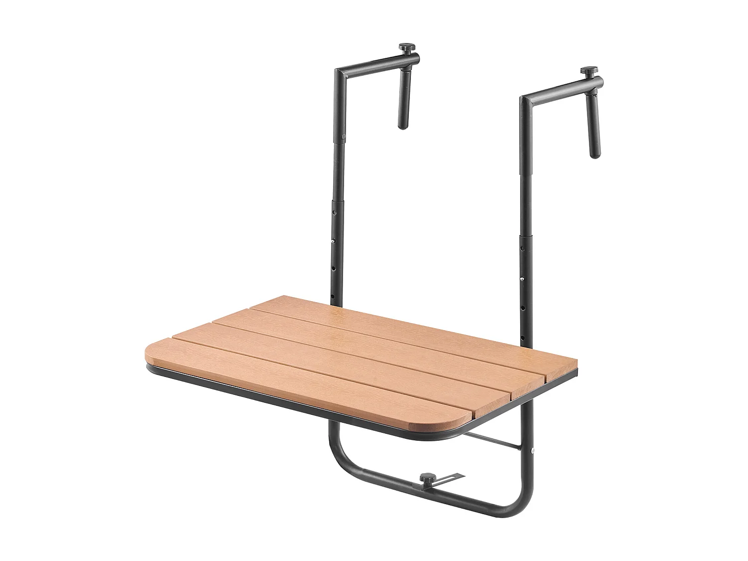 Table Suspendue de Balcon, SucceBuy Table Suspendue pour Balcon 63 × 61 cm, Table de Bar Réglable pour Balustrade Extérieure