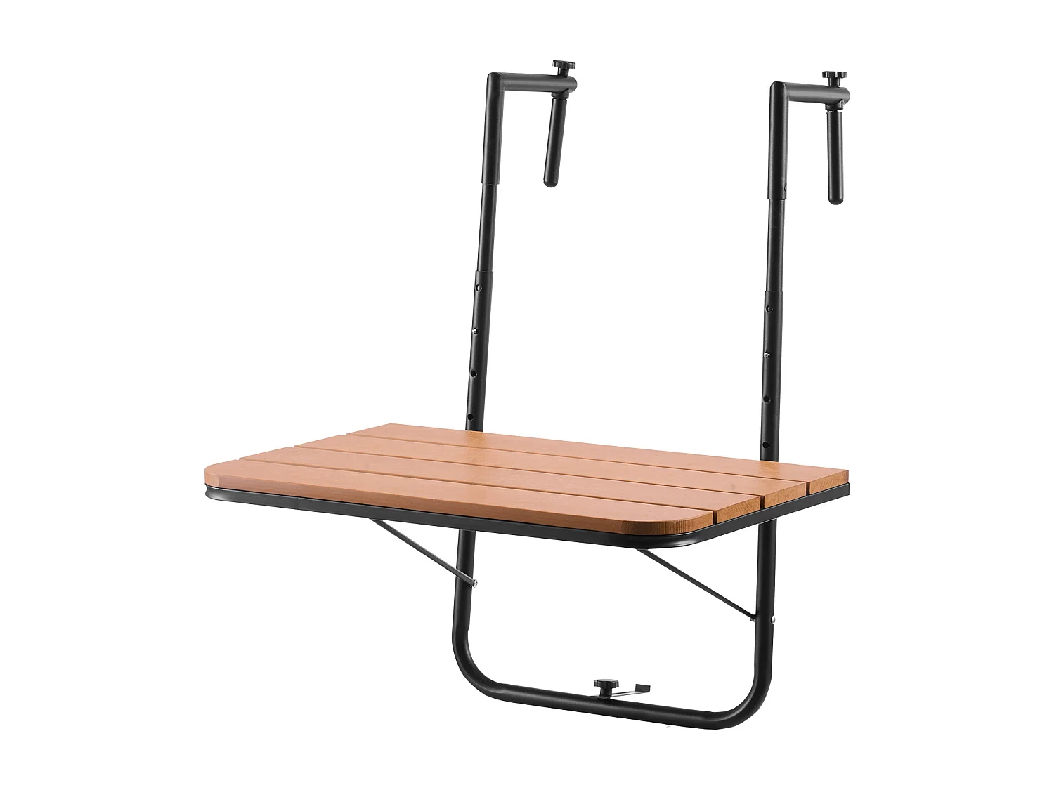 Table Suspendue de Balcon, SucceBuy Table Suspendue pour Balcon 63 × 61 cm, Table de Bar Réglable pour Balustrade Extérieure