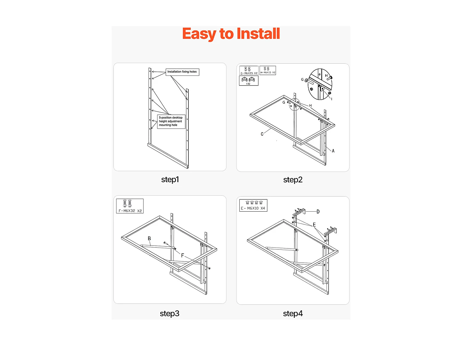 Table Suspendue de Balcon, SucceBuy Table Suspendue pour Balcon, 48 × 61 cm, Table d'Extérieur avec Balustrade en Métal, Réglable