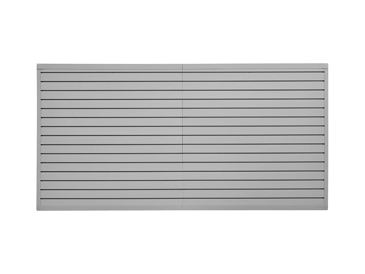 PVC-Wandpaneel mit Latten SucceBuy , 244 x 122 cm, grau, mit Zubehör, Selbstgemachter Ausschnitt für Aufbewahrung und Anzeige
