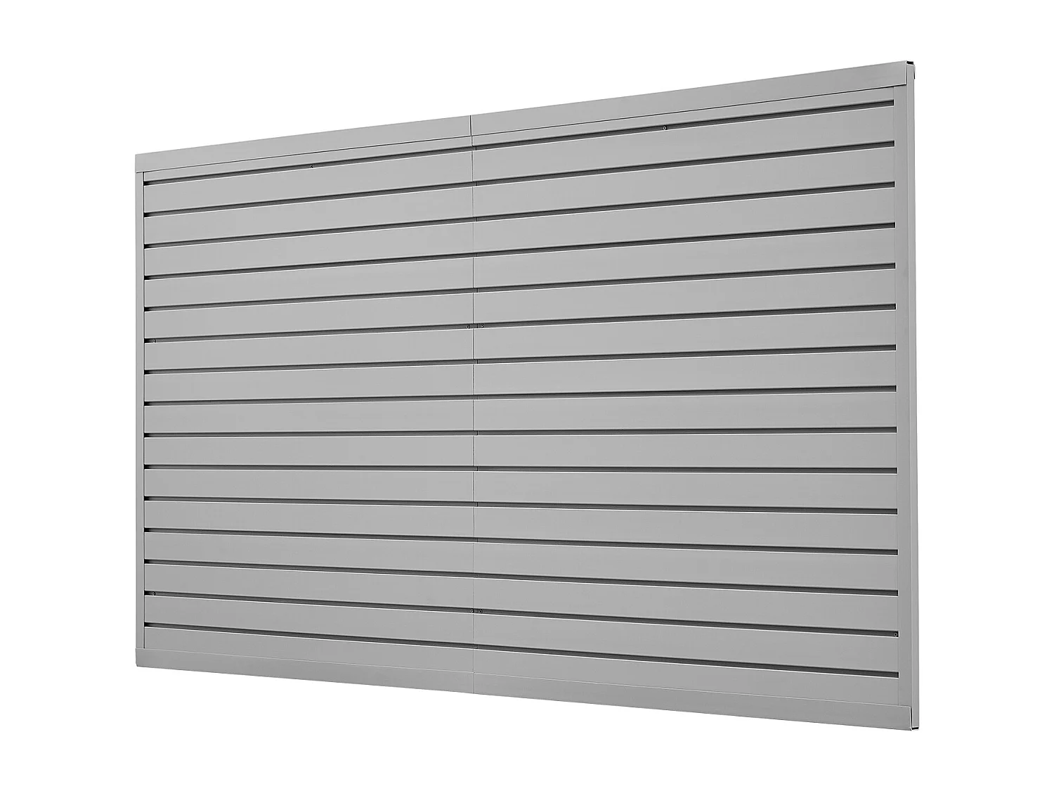 Panneau Mural à Lattes en PVC SucceBuy, 244 x 122 cm, Gris, avec Accessoires, Découpe à Faire Soi-même pour le Rangement et l'Affichage