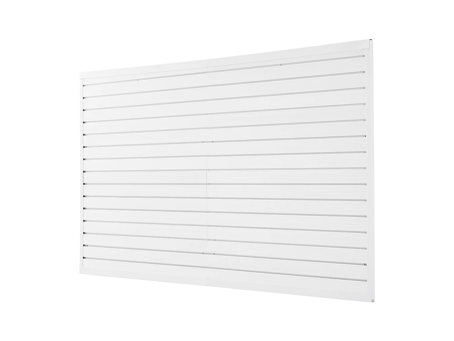 Wandpaneel mit Latten SucceBuy, 244 x 122 cm, weiße PVC-Garagenlatten, mit Montagezubehör