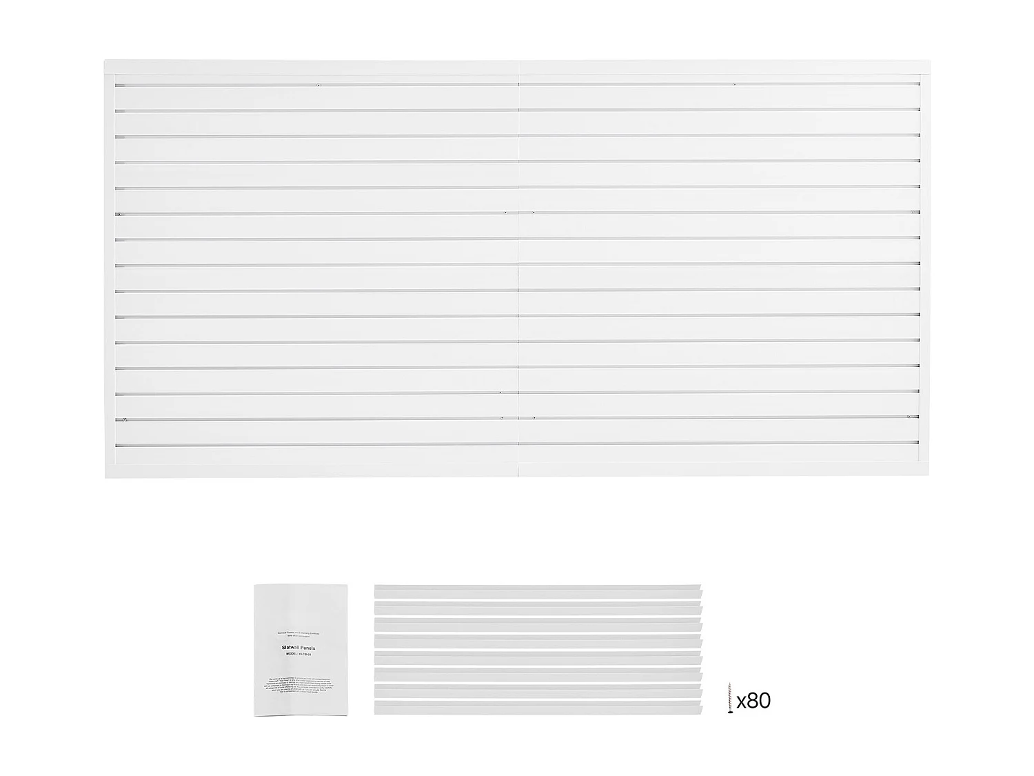 Panneau Mural à Lattes SucceBuy, 244 x 122 cm, Lattes de Garage en PVC Blanc, avec Accessoires Introduction