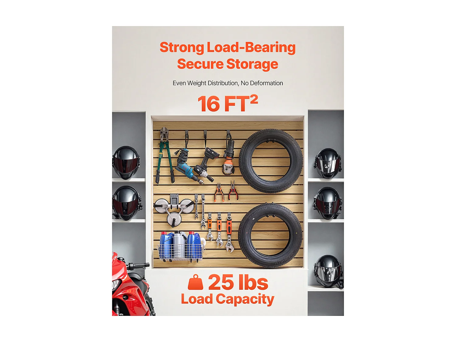 Panneaux de Garage en MDF SucceBuy, 122 x 122 cm, Conception Modulaire, Découpe à Faire Soi-même pour le Rangement et l'Affichage