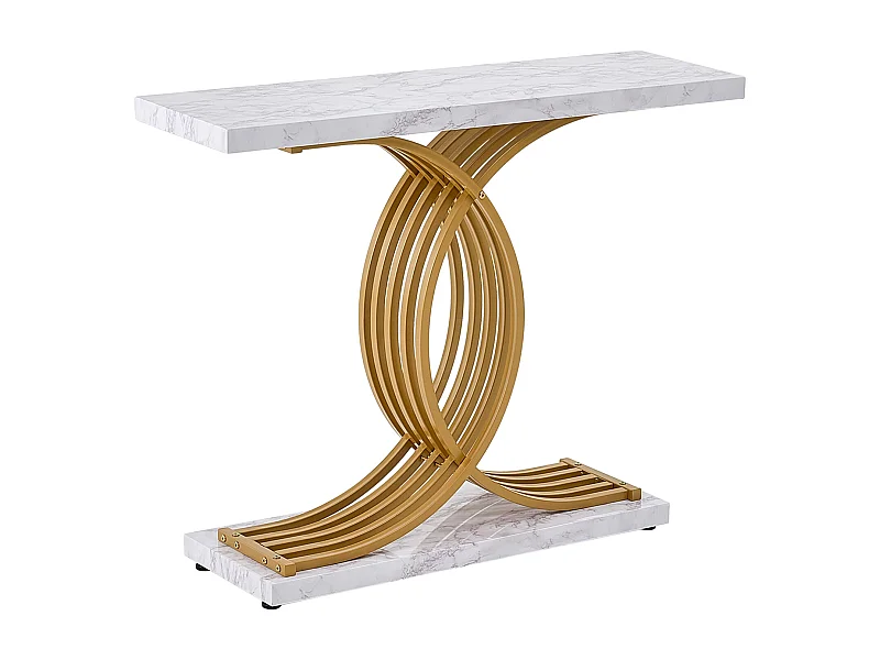 Mesa Consola SucceBuy 100 cm, 1 Nivel, Mesa Consola Estrecha para la Entrada y el Salón