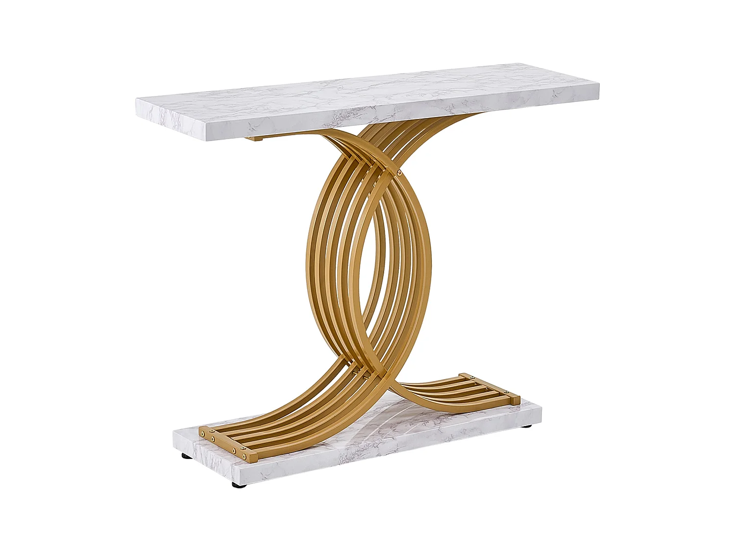 Table Console SucceBuy 100 cm, 1 Niveau, Table Console Étroite pour l'Entrée et le Salon