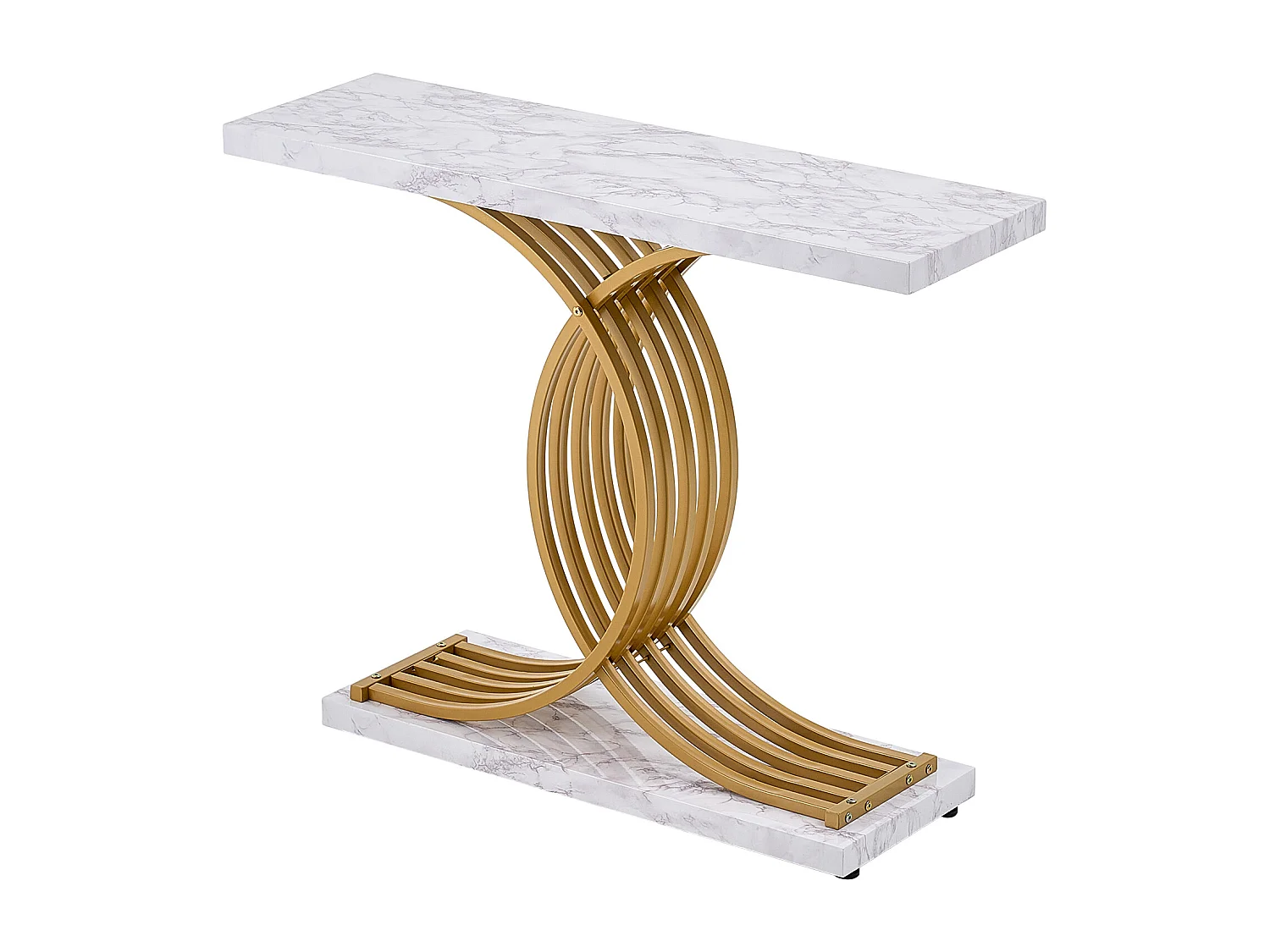 Table Console SucceBuy 100 cm, 1 Niveau, Table Console Étroite pour l'Entrée et le Salon
