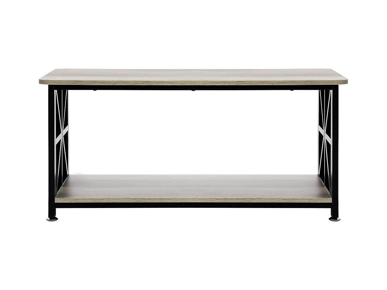 Table Basse SucceBuy, 1000 mm, Marron-Noir, Rectangulaire Avec Compartiment De Rangement Ouvert, pour Salon, Chambre, Appartement, Studio