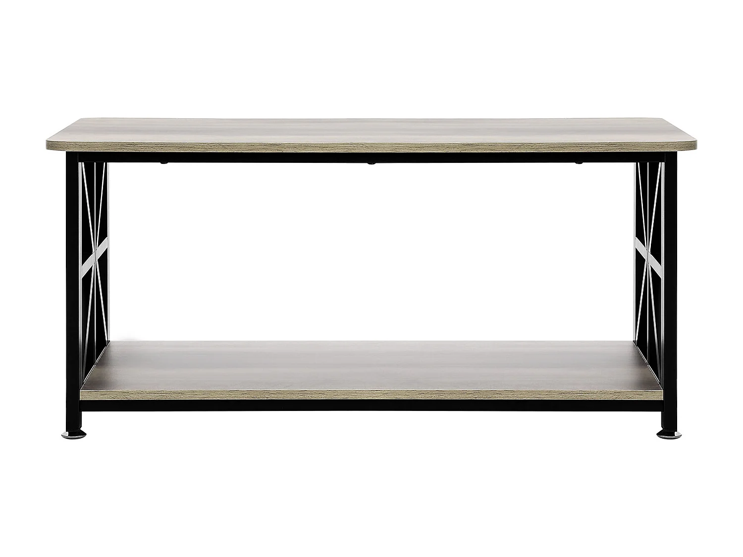 Table Basse SucceBuy, 1000 mm, Marron-Noir, Rectangulaire Avec Compartiment De Rangement Ouvert, pour Salon, Chambre, Appartement, Studio