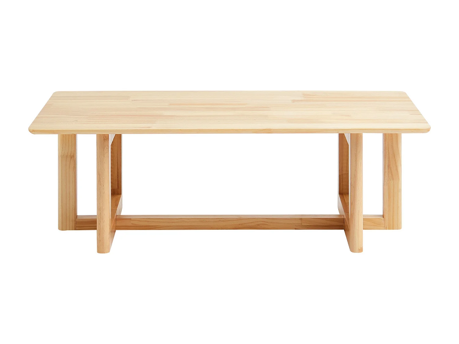 Table Basse SucceBuy 120 x 60 x 40 cm, Table Basse Rectangulaire en Rotin à 1 Niveau pour le Salon