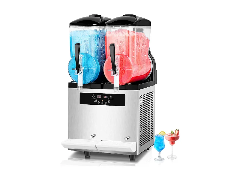 Kommerzielle Granitmaschine SucceBuy 12 Lx2, Smoothie-Margarita-Maschine, Edelstahl, für das Haus, die Feier, den Café, die Bar