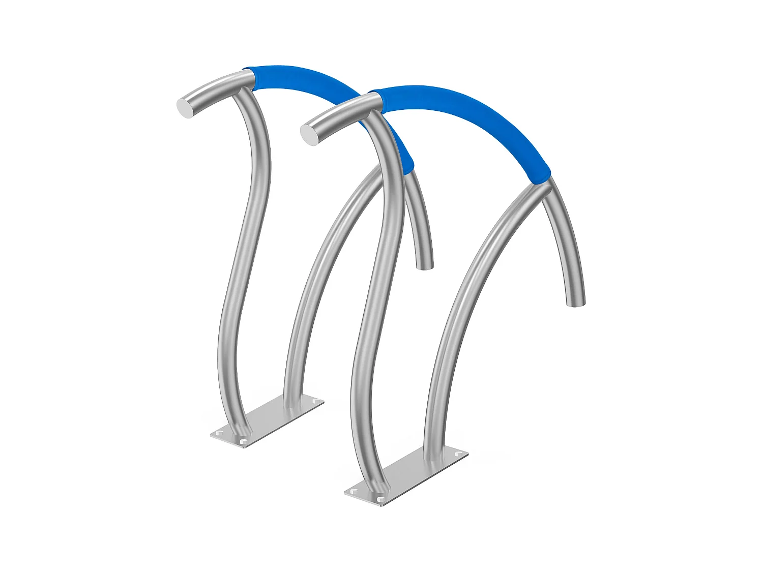 Main Courante de Piscine, SucceBuy Rampe de Piscine 2 Pièces 76×76 cm, Acier Inoxydable avec Plaque de Base pour Spas