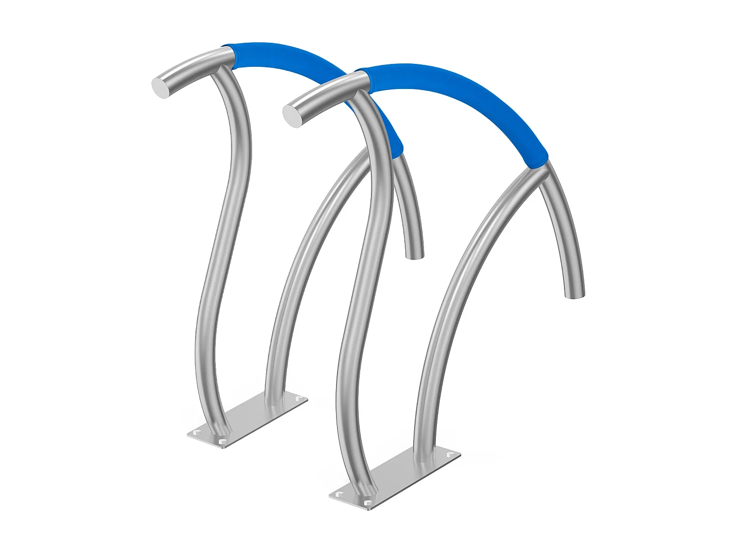 Main Courante de Piscine, SucceBuy Rampe de Piscine 2 Pièces 76×76 cm, Acier Inoxydable avec Plaque de Base pour Spas