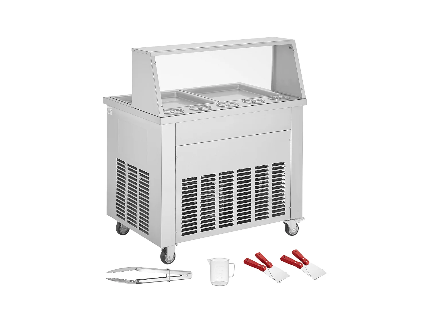 Sorbetière à Glace Frite SucceBuy 35 x 35cm, Machine à Glace Acier inoxydable