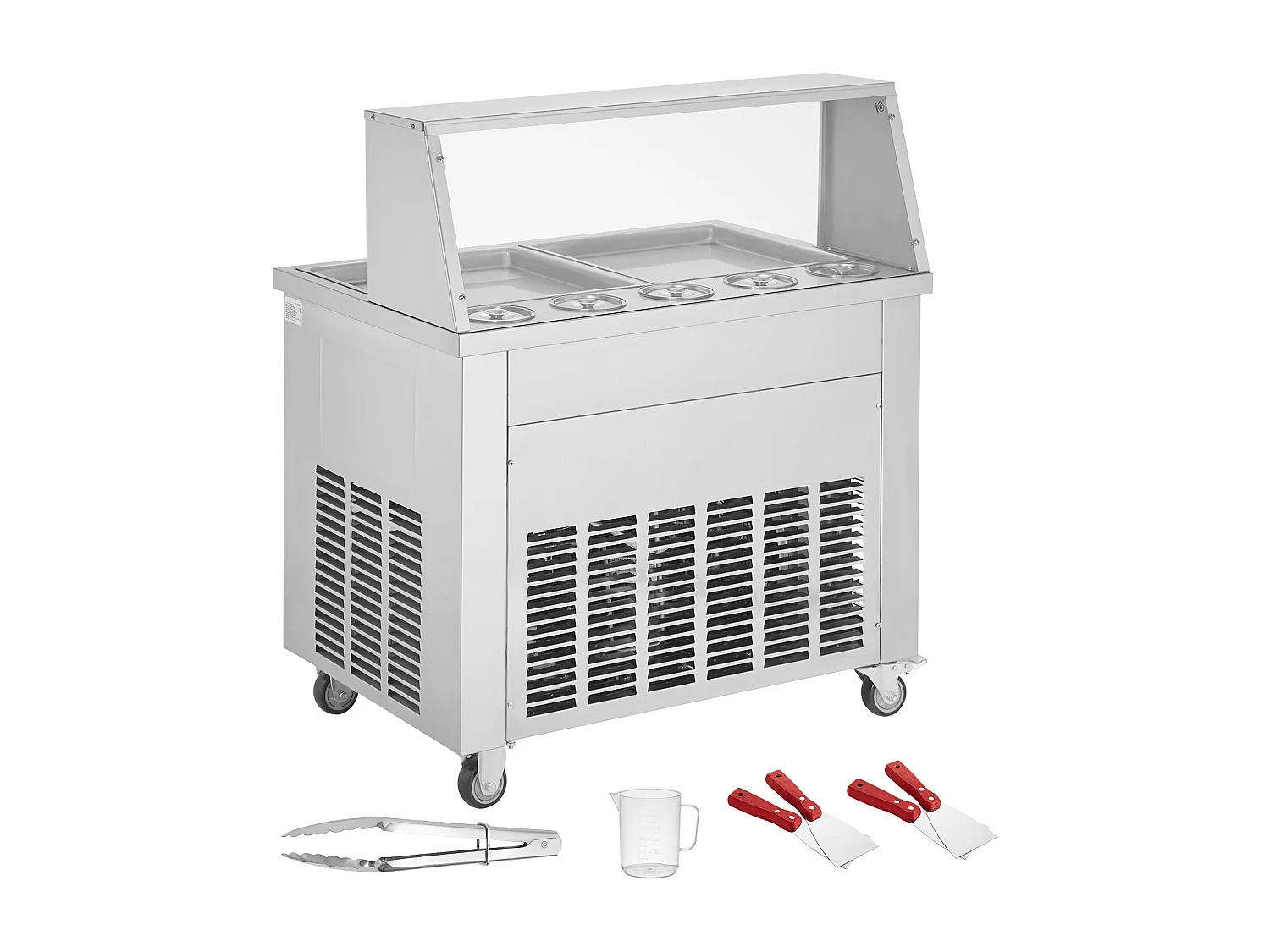 Sorbetière à Glace Frite SucceBuy 35 x 35cm, Machine à Glace Acier inoxydable