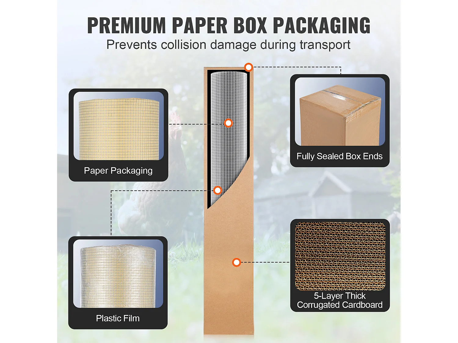 Clôture en Treillis Métallique Robuste SucceBuy Hardware Cloth 0.64cm x 121.92cm x 1524cm 23 Ga