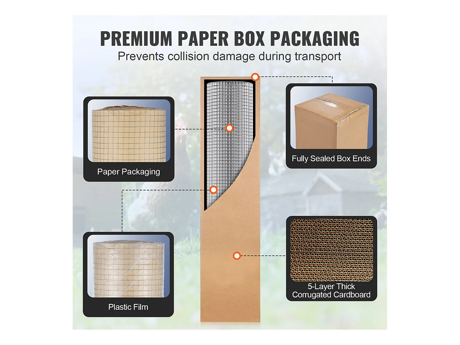Clôture en Treillis Métallique Robuste SucceBuy 1.27cm x 91.44cm x 1524cm 19 Ga