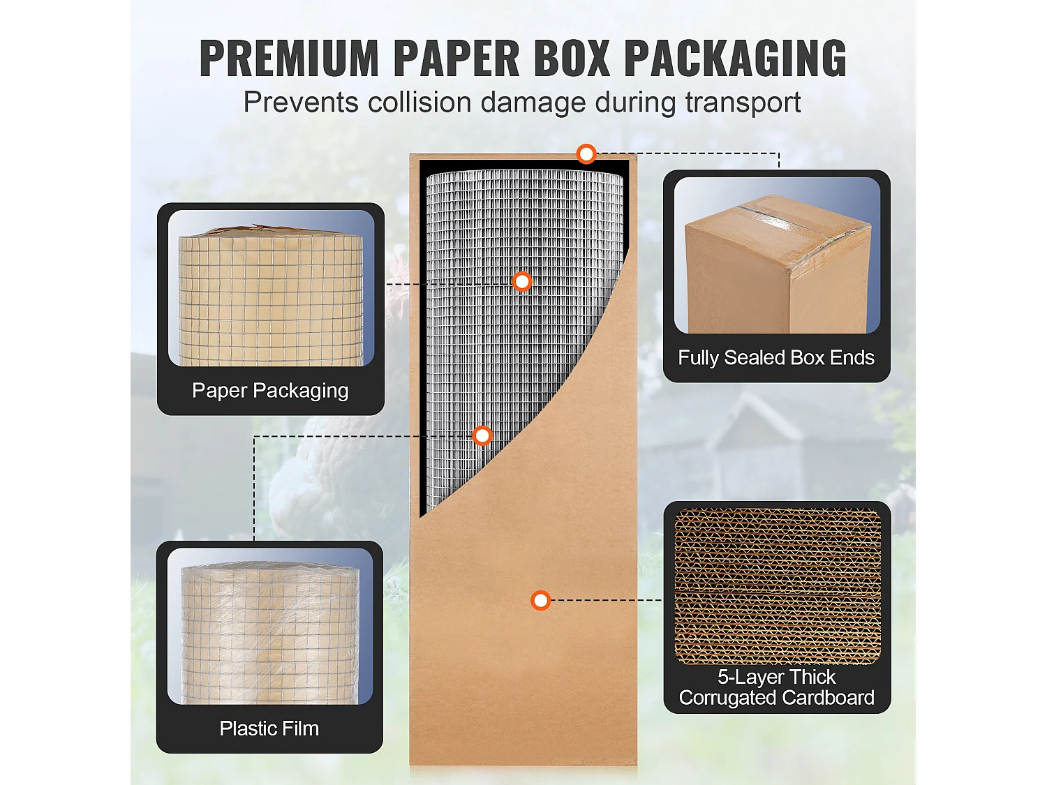 Clôture en Treillis Métallique SucceBuy 1.27cm x 60.96cm x 3048cm Tissu de quincaillerie, 19 maille filaire GA Rouleau pour l'escrime du poulet