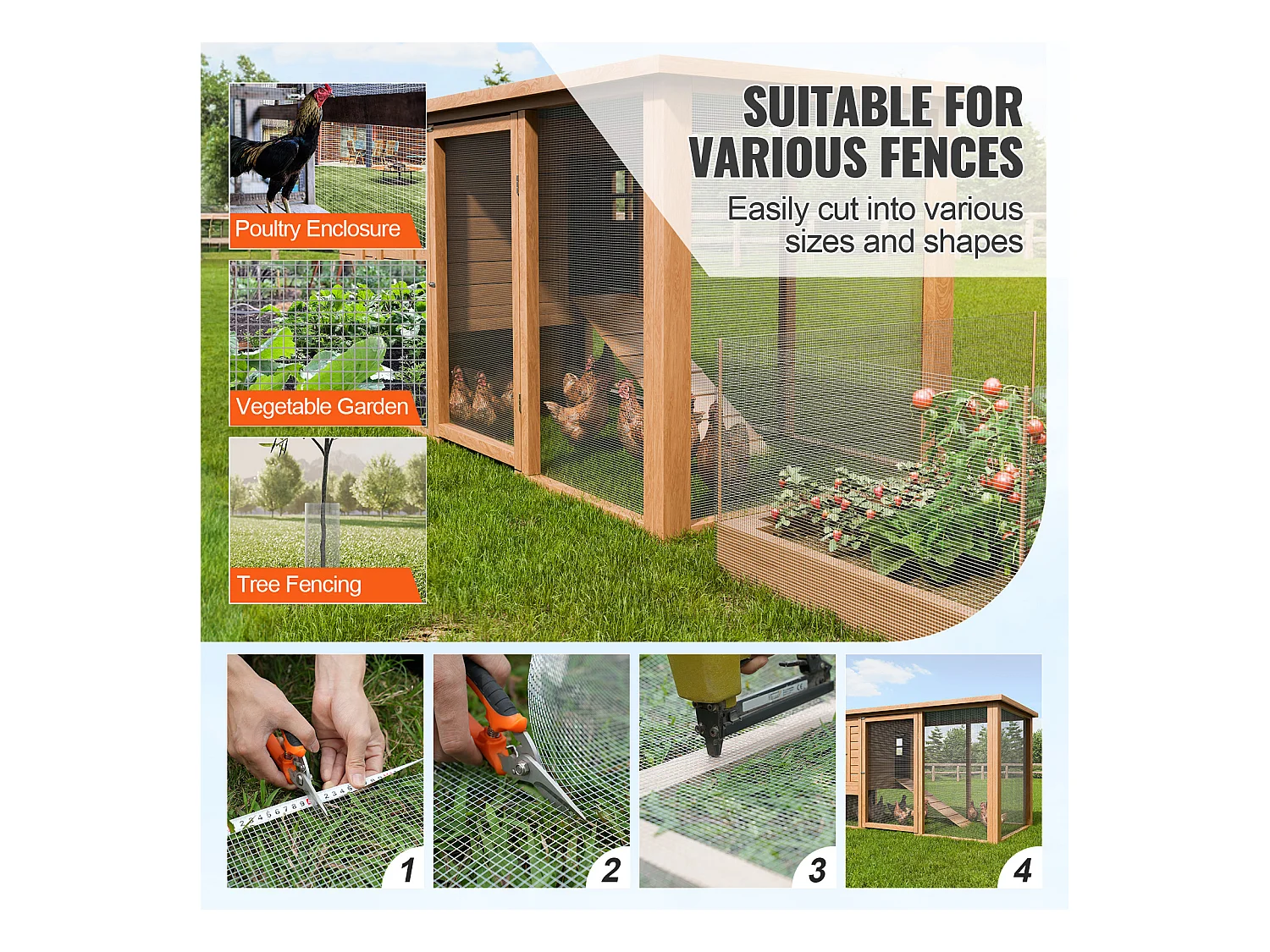 Clôture en Treillis Métallique Galvanisé SucceBuy Hardware Cloth 0.64cm x 91.44cm x 1524cm 23 Ga