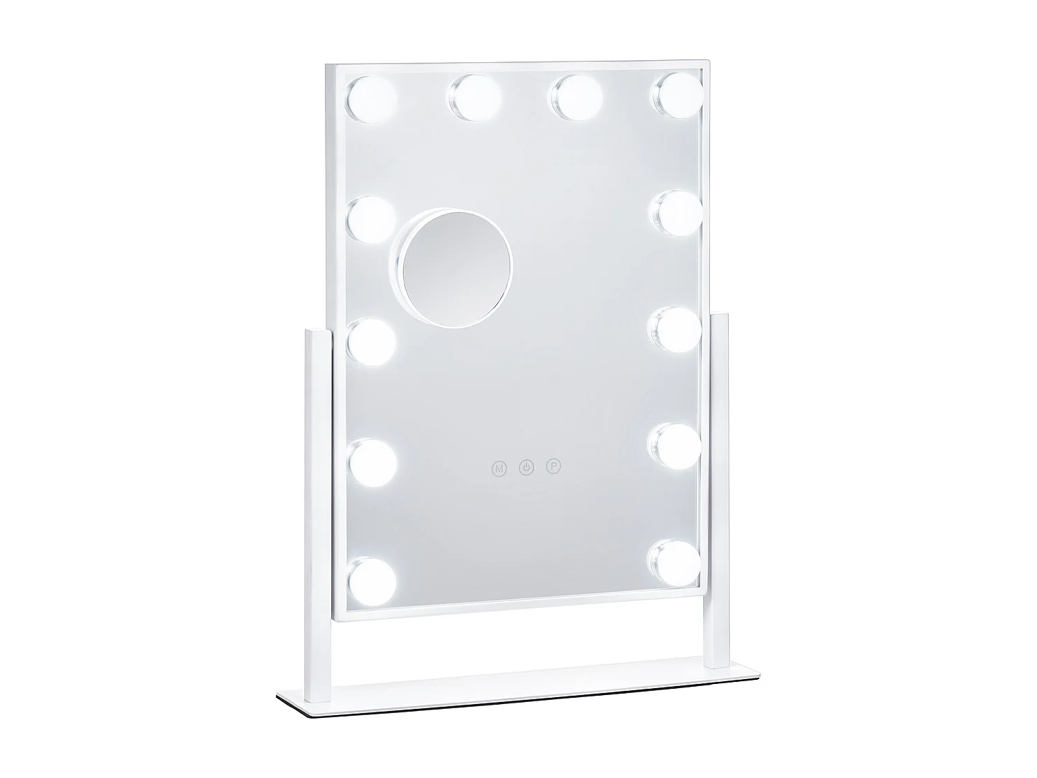 Miroir de Maquillage SucceBuy 41 x 30 cm, Blanc, Miroir de Courtoisie de Style Hollywoodien avec Lumières