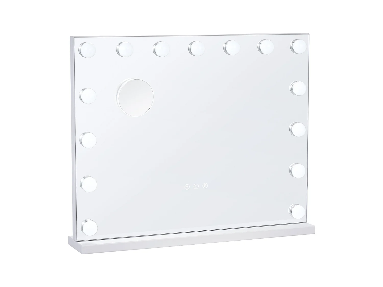 Make-up Spieghel SucceBuy 58 x 46 cm, Wit, Hollywood-stijl Hofelijkheidsspiegel met Verlichting