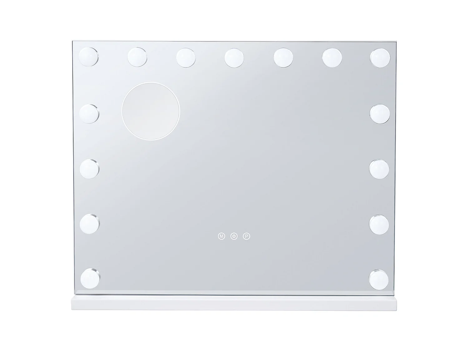 Make-up Spieghel SucceBuy 58 x 46 cm, Wit, Hollywood-stijl Hofelijkheidsspiegel met Verlichting