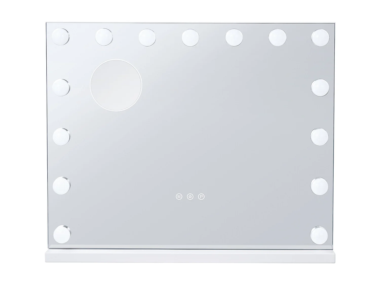 Miroir de Maquillage SucceBuy 58 x 46 cm, Blanc, Miroir de Courtoisie de Style Hollywoodien avec Lumières