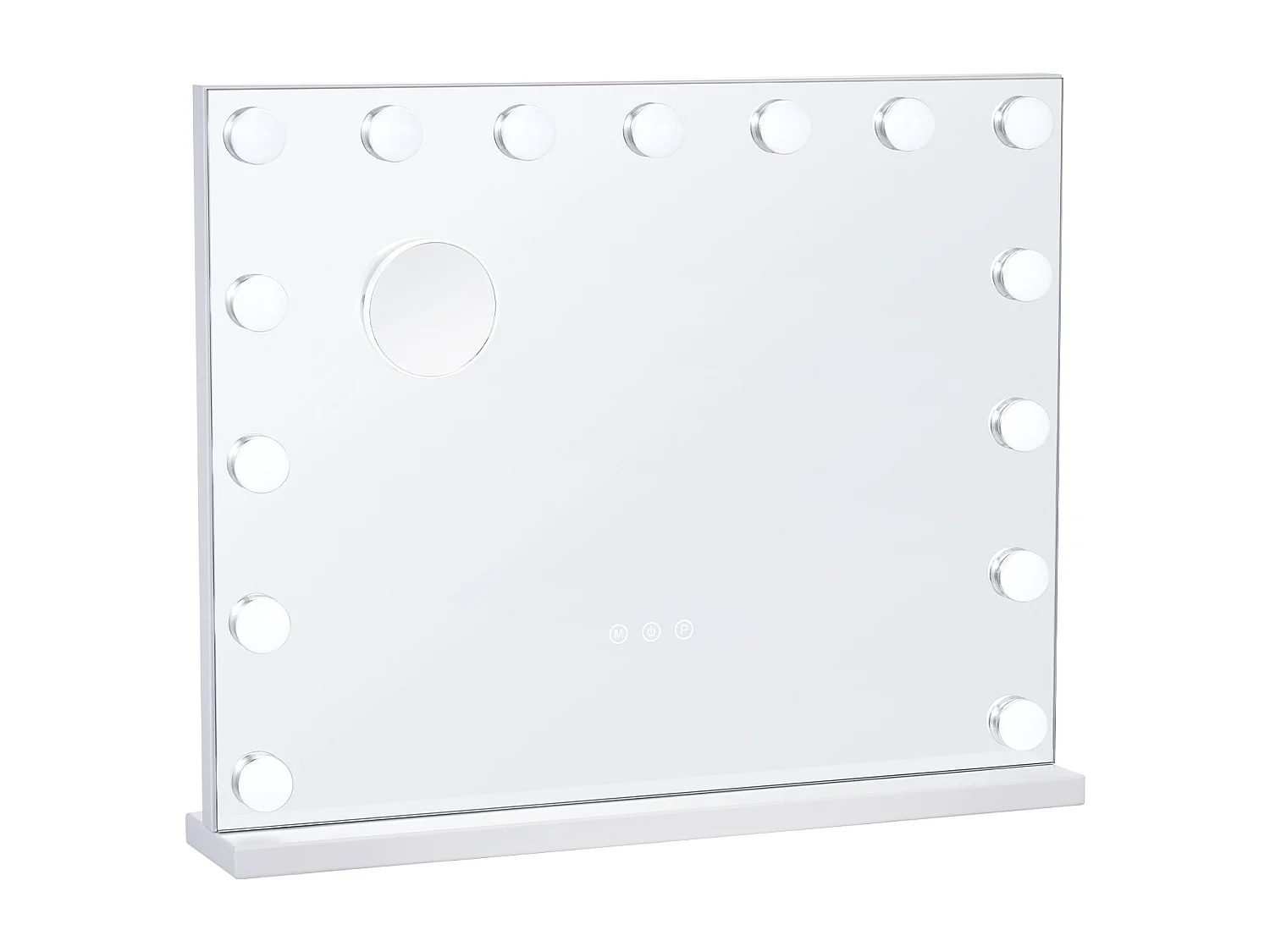 Lustro do Makijażu SucceBuy 58 x 46 cm, Biały, Zerkalo Hołenderskiego stylu Hollywood z Lampami