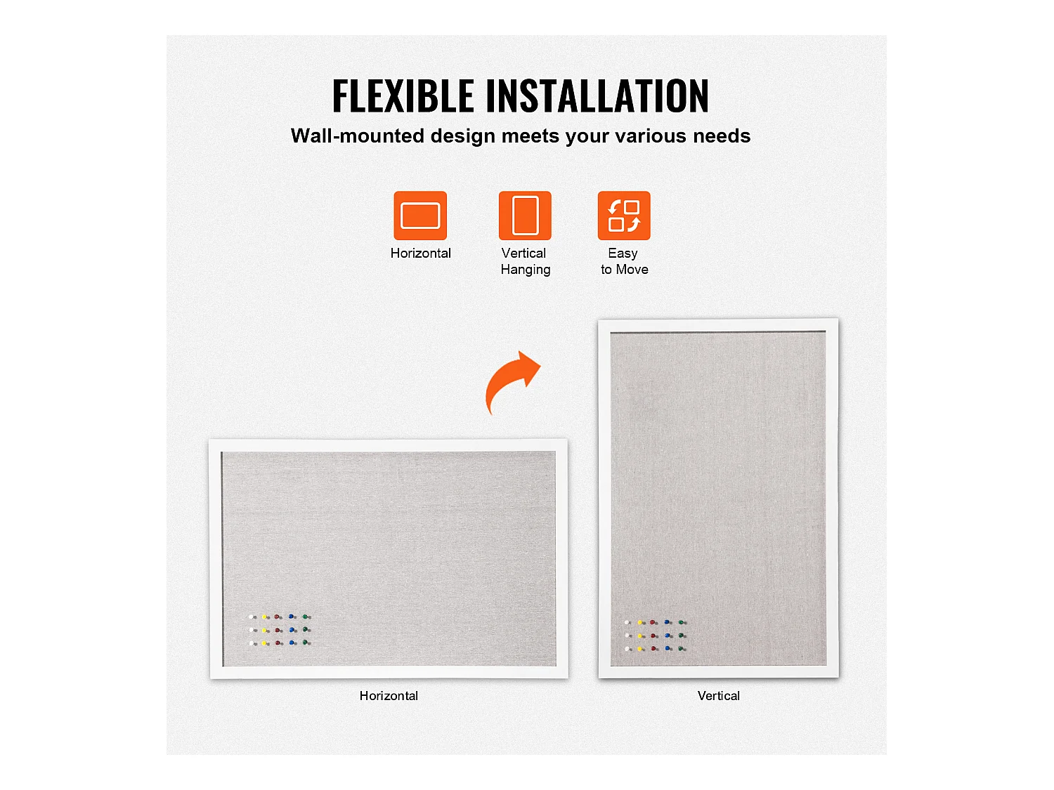 Tableau en Liège, SucceBuy Tableau en Liège Blanc 120x90 cm avec Surface en Lin – Tableau d'Affichage Mural