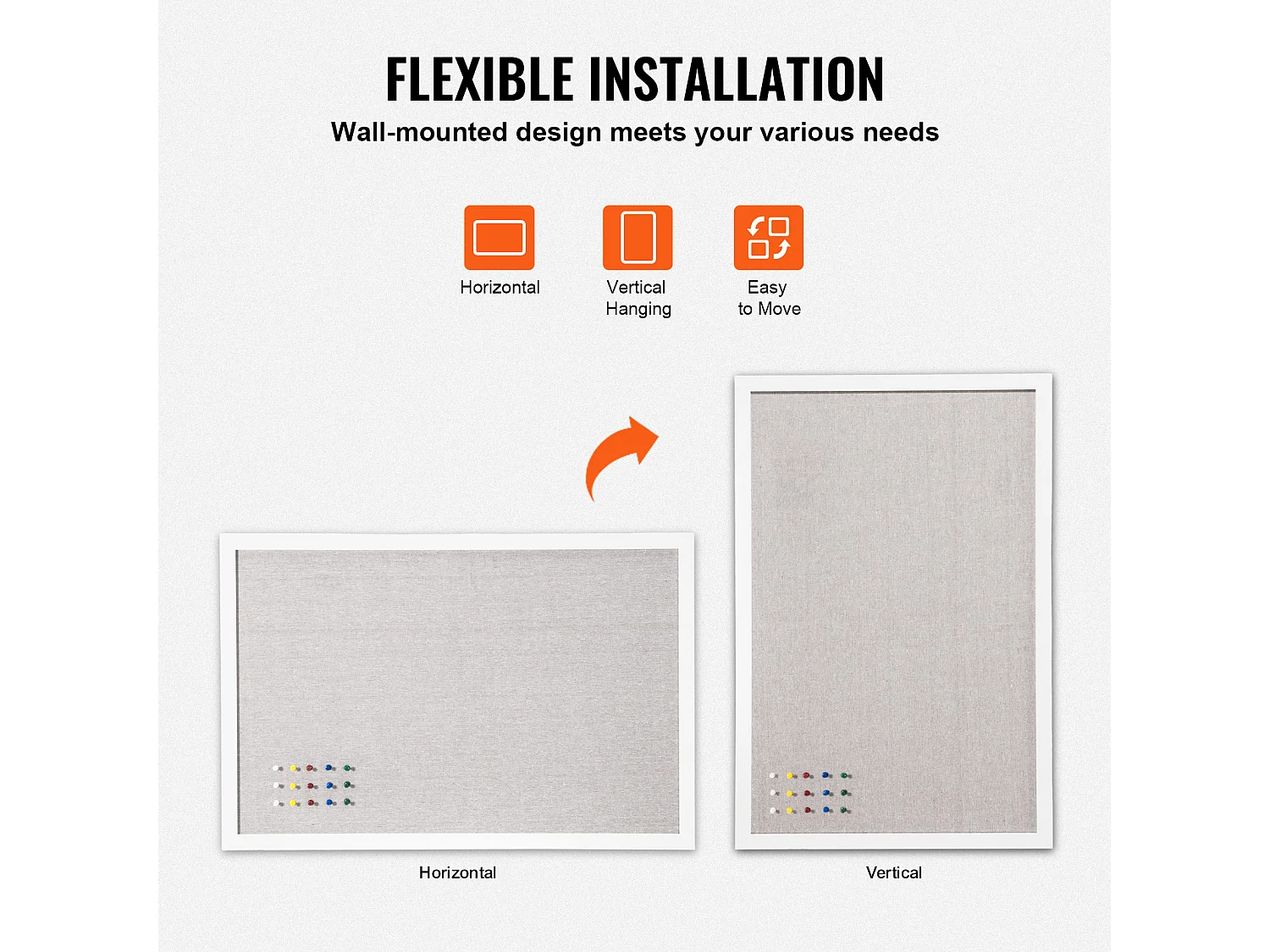 Tableau en Liège, SucceBuy Tableau en Liège Blanc 76.2x50.8 cm avec Surface en Lin pour la Maison, l'École, le Bureau