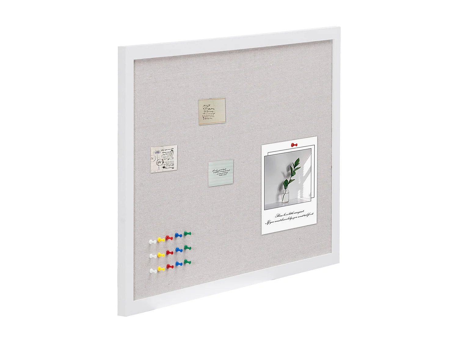 Tableau en Liège, SucceBuy Tableau en Liège Blanc 76.2x50.8 cm avec Surface en Lin pour la Maison, l'École, le Bureau