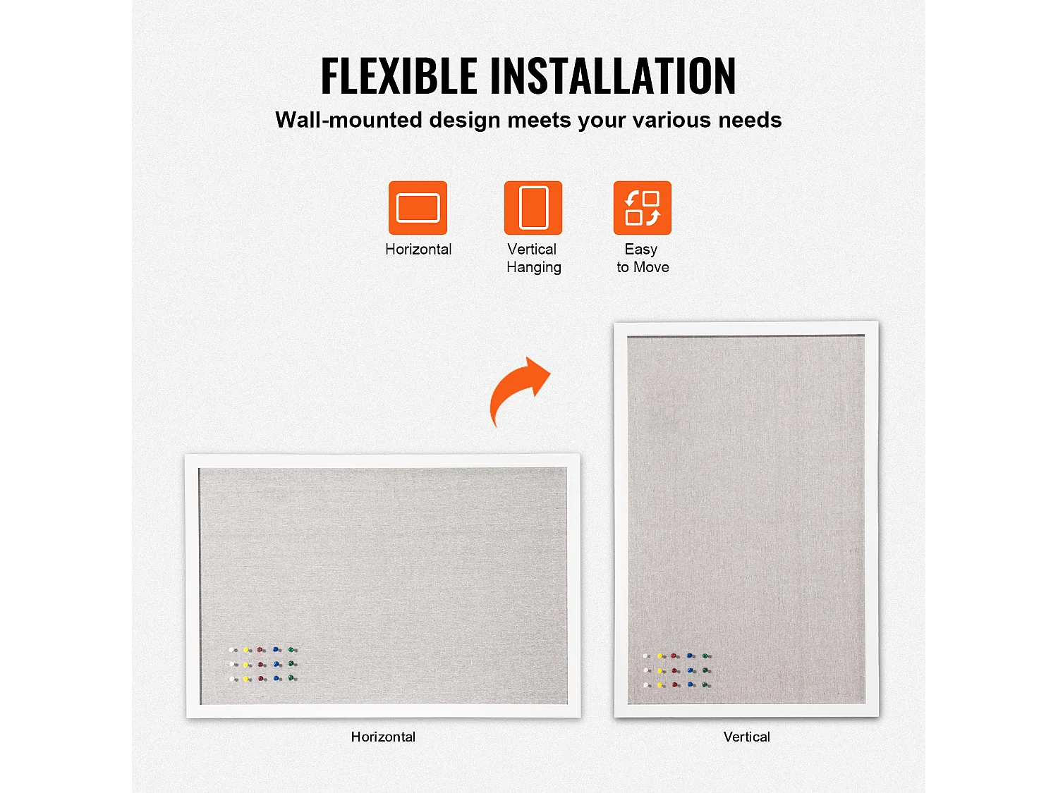 Tablica Korkowa, SucceBuy Biała Tablica Korkowa 90x60 cm z Powierzchnią Lnianą - Tablica Ogłoszeń do Ściany