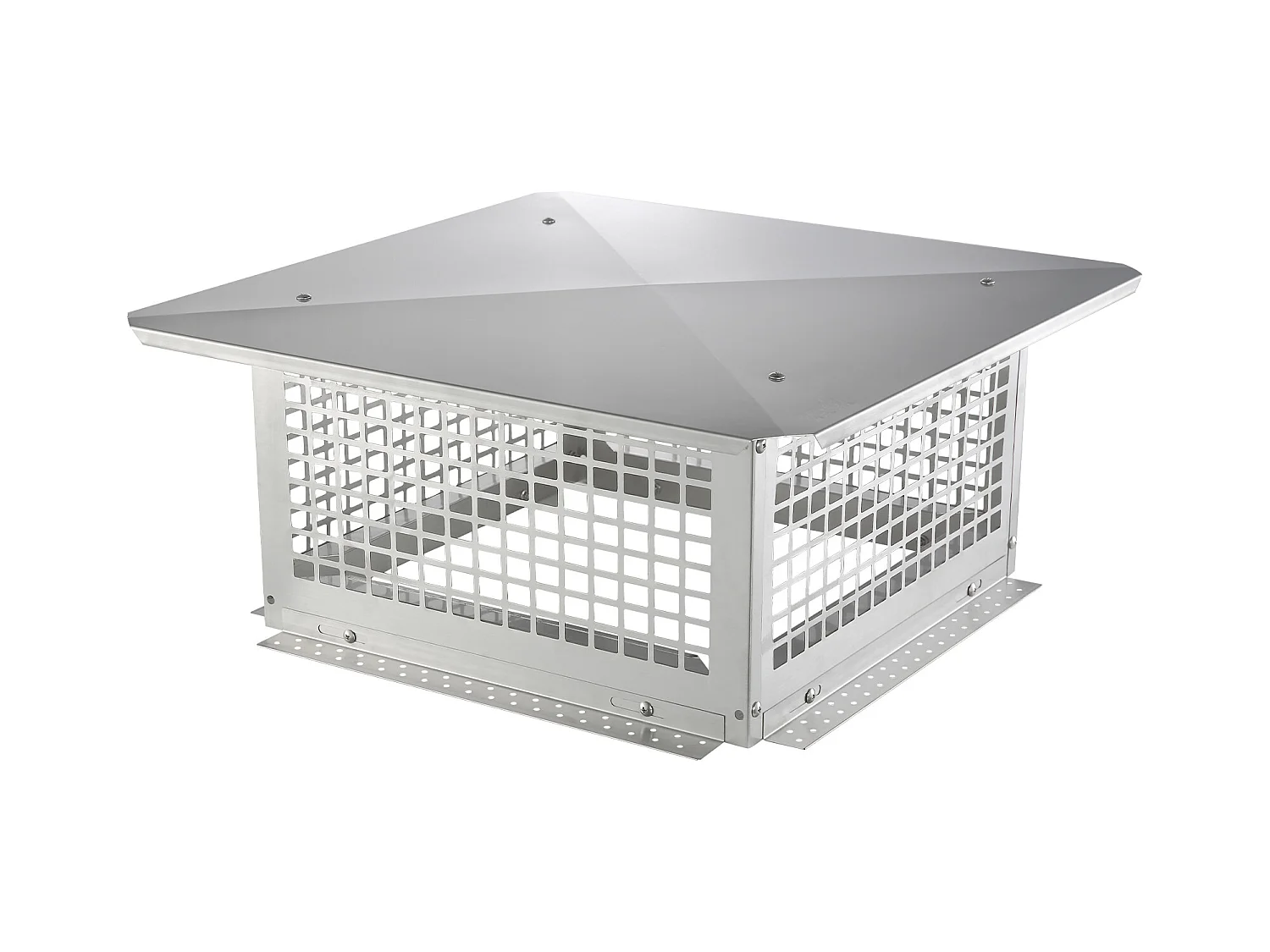 Chapeau de Cheminée SucceBuy 43.18CMx43.18CM en Acier Inoxydable 304 pour Cheminée, Convient aux Couvercles de Conduit en Maille et aux Bardeaux de Conduit