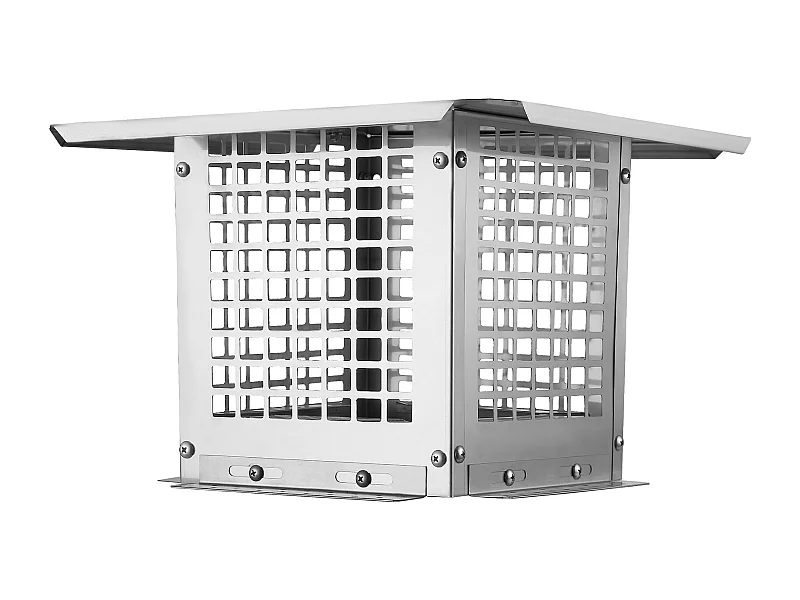 Chapeau de Cheminée SucceBuy 22.86CM x 22.86CM, Couvercle de Conduit de Cheminée en Acier Inoxydable 304, Maille