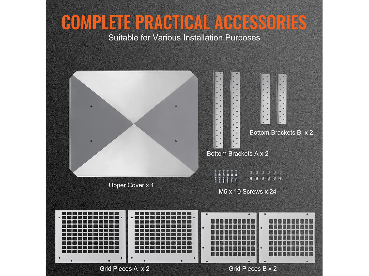 Tampa de Chaminé SucceBuy 33CM x 23CM, Tampa de Conduto de Lareira em Aço Inoxidável 304, Instalação Durável e Fácil