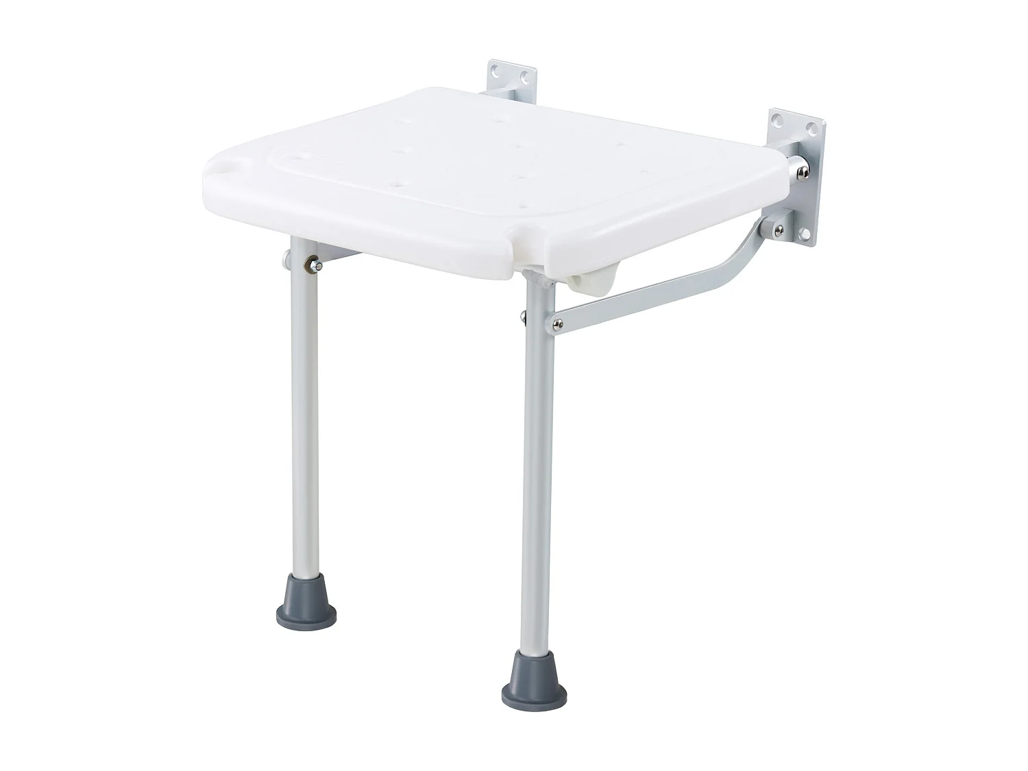 Assento de Duche Plegável em Polietileno SucceBuy, 40 x 38 cm, Fixação Mural 227 kg