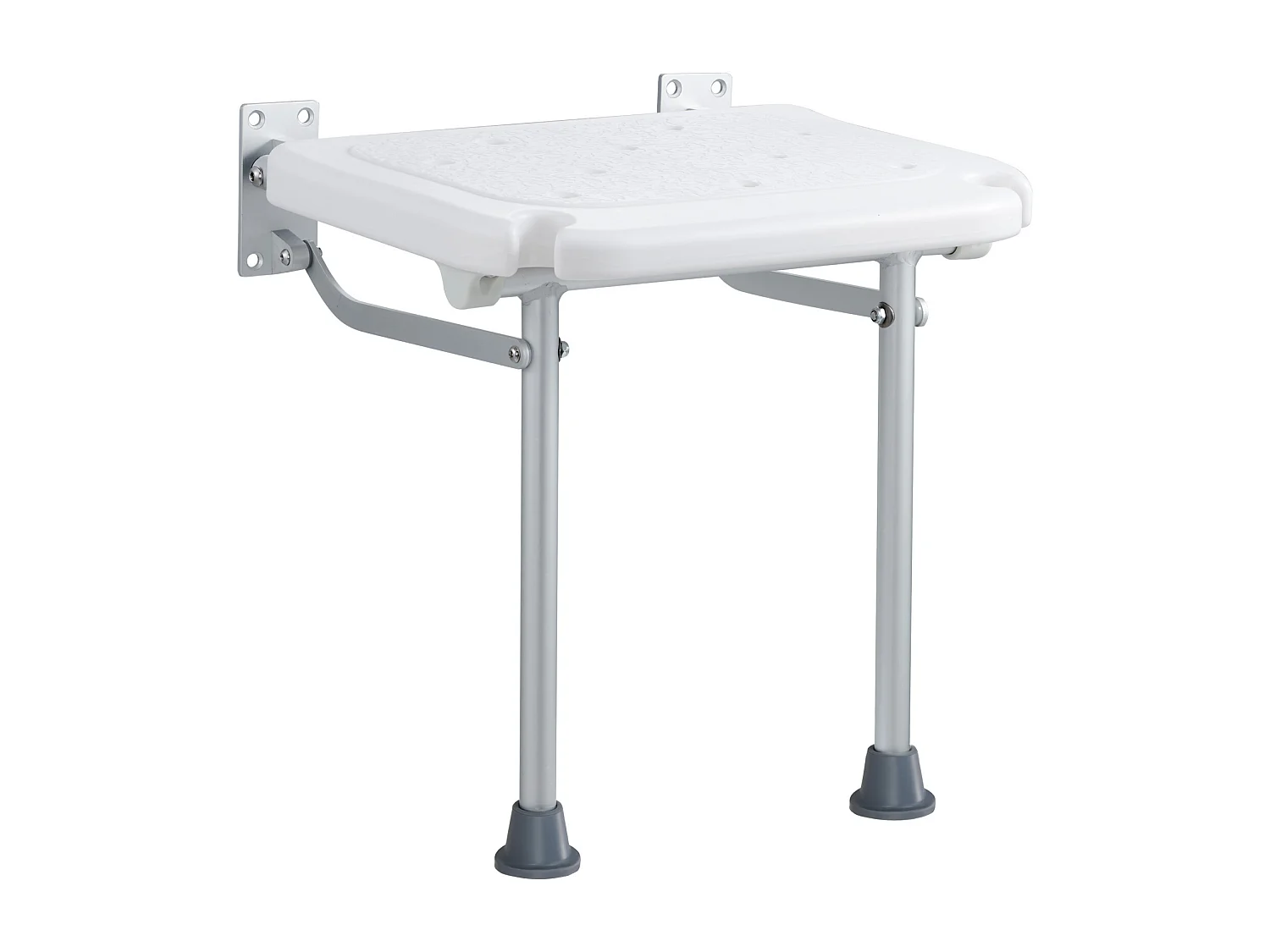 Assento de Duche Plegável em Polietileno SucceBuy, 40 x 38 cm, Fixação Mural 227 kg