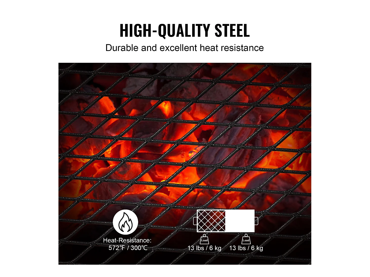 Barbacoa de Campo Plegable SucceBuy, Barbacoa Portátil en Acero de 57 cm para Camping y Picnic en el Aire Libre